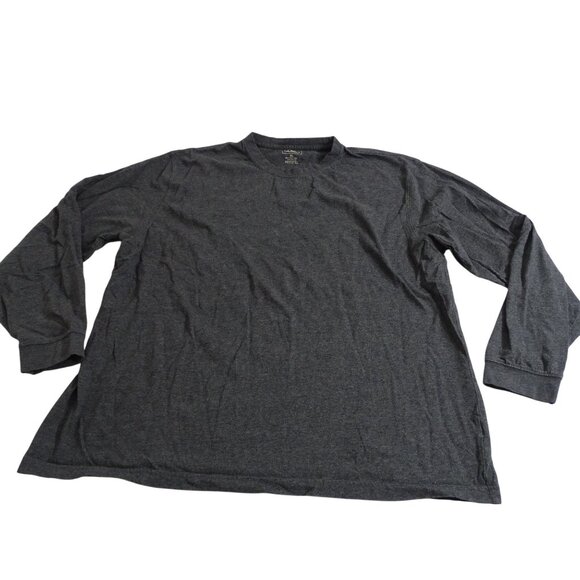 LL Bean Mens Long Sleeve Charcoal Gray Crewneck T-Shirt Size XL Classic Everyday - Picture 1 of 9